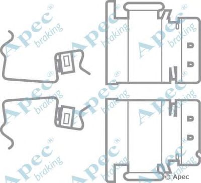 APEC BRAKING kit568 -  Комплектующие, тормозные колодки